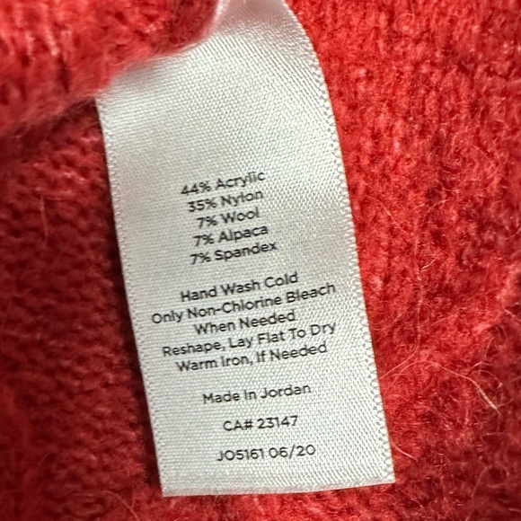 Talbots Women's Wool & Alpaca Blend Long Sleeve Cable Knit Sweater Size Medium - Picture 4 of 4